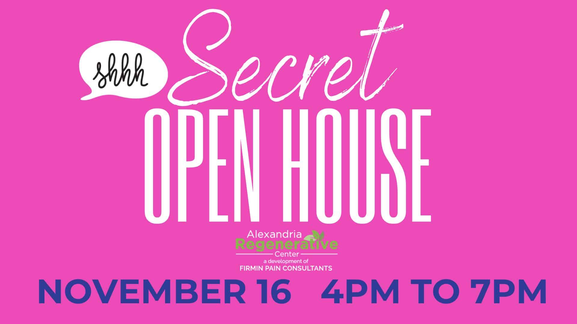 Alexandria Regenerative Center's Secret OPEN HOUSE Explore Alexandria